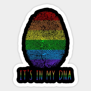 It's In My DNA LGBT Lesbian Gay Pride Sticker